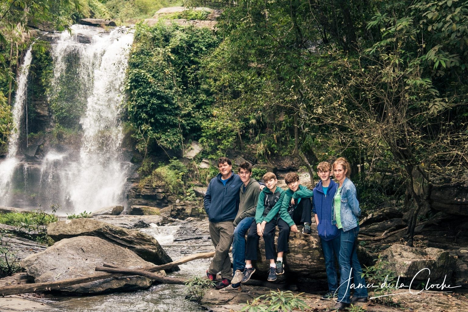 family portrait in nature, chiang mai